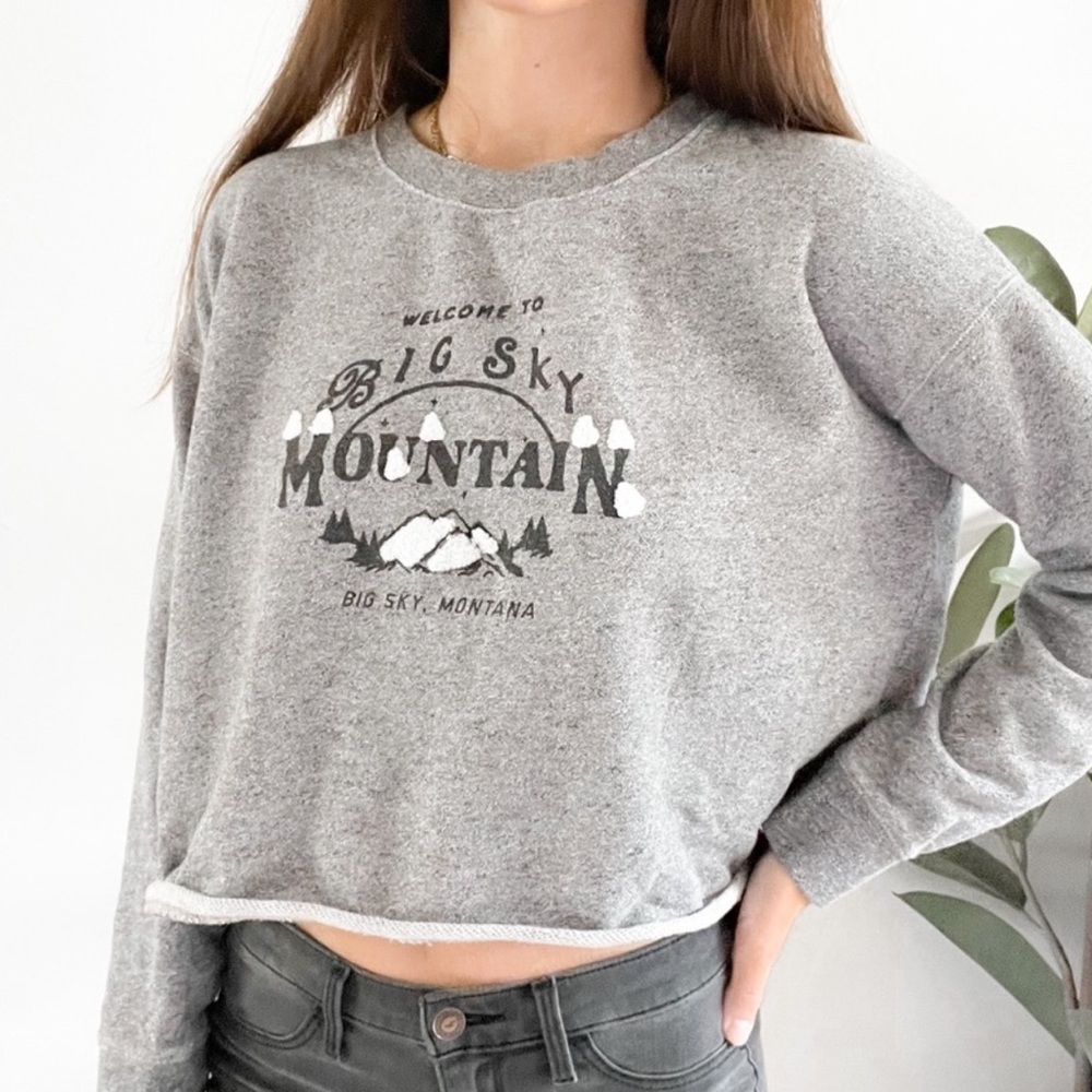Madewell Gray Big Sky Mountain Sweatshirt